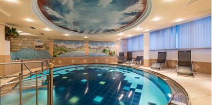 Indoor swimming pool with starry sky